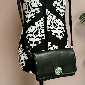 LITTLE EARTH Vintage Eco-Friendly Recycled Tire Mini Crossbody Bag